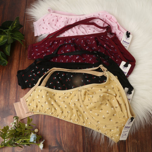 Pack of 4 Hosiery Banyan Fabric Bra